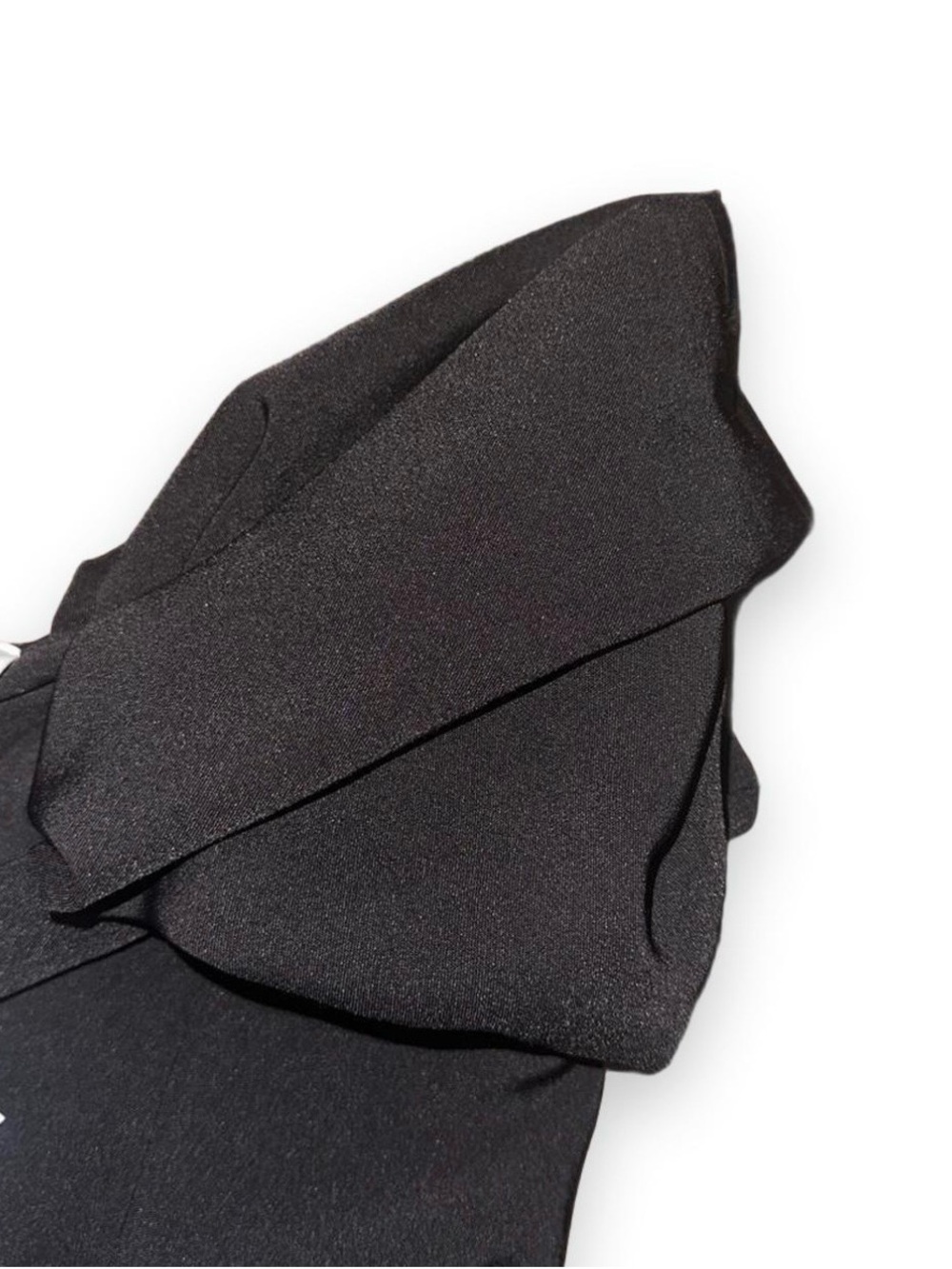 LOFT Black Off-Shoulder Crop Top with Puff Sleeves NWT - Picture 3 of 4